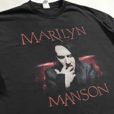 VTG Y2K Marilyn Manson Band Tee Concert Tour Merch 2000s Gothic Rock T Shirt 3XL • $98