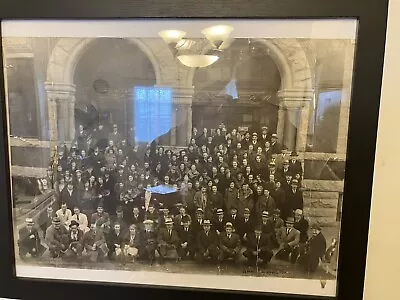 Old Antique Photograph Symons Employees 1936 Butte Montana C Owen Smithers Huge • $85