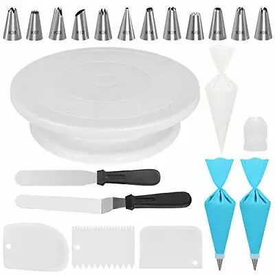 Cake Decorating Kit Supplies With Cake Turntable • £29.12