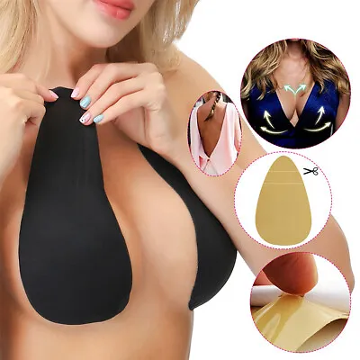 £5.59 • Buy Silicone Cup Bra Thin Invisible Breast Pads Boob Lift Tape Nipple Cover Cup A-F
