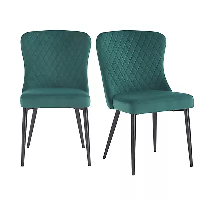 SALE! Set 2 Bedroom Chair Kitchen Upholstered High Quality Material Living Room • £149.99