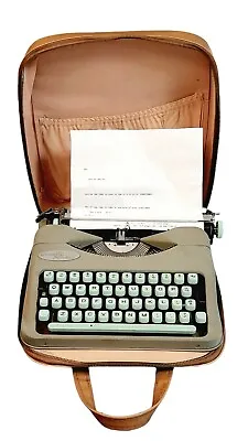 Hermes Rocket Paillard Portable Typewriter Seafoam Mint Green Vintage 1964 • $212.50