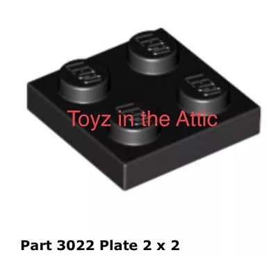 Lego 2x 3022 Black Plate 2 X 2 6932 Futuron • $6.31