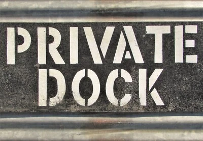 $12 • Buy Vintage Private Dock Metal Sign Lake Boat Fishing No Camping Trespassing Cabin