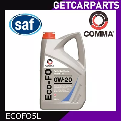 £43.49 • Buy Comma Eco-FO 0w-20 0w20 Fully Synthetic Car Engine Oil - 5 Litres 5L