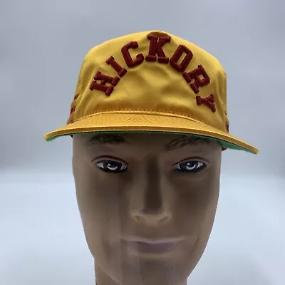 Mitchell Ness Indiana Pacers Hickory Alternative Satin Snapback Hat Gold Stitch • $24.99