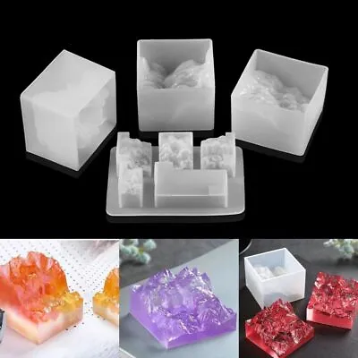 3D Rock Shape Epoxy Resin Mold Silicon Mountain Crafts Decorative Ornamentation • $9.11