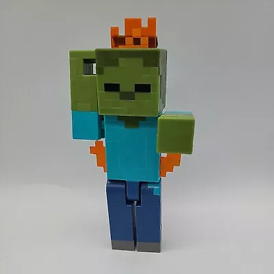 Minecraft 5  Zombies In Flames Survival Mode Action Figure • $22.12