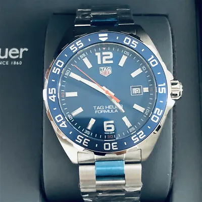 Tag Heuer Formula 1 Blue Sunray Dial S-Steel 43mm Men's Watch WAZ1010.BA0842 • $839.99