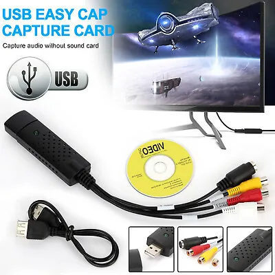 USB 2.0 Audio Video VHS To DVD VCR Converter Capture Card Adapter Digital Format • $9.85
