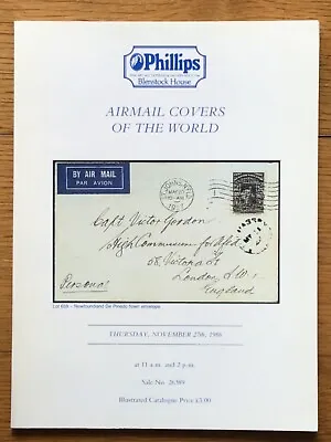 £3.49 • Buy AIRMAIL COVERS OF THE WORLD, Phillips Auction Catalogue 1986 + PR