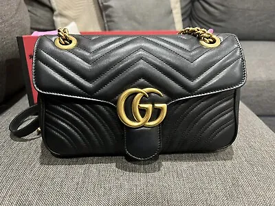 $2299 • Buy Gucci GG Marmont Small Matelassé Shoulder Bag - Black