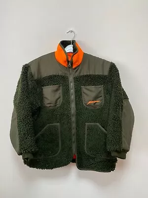 ALBATROS Men's SHERPA Green / Orange Double Side Zip Jacket Size XS • $43.15