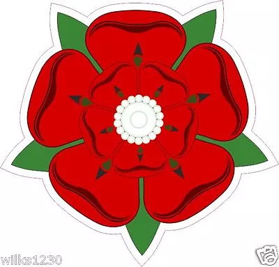 4 X Lancashire Rose Stickers Self Adhesive Vinyl Decals Patriotic County Badge • £1.80