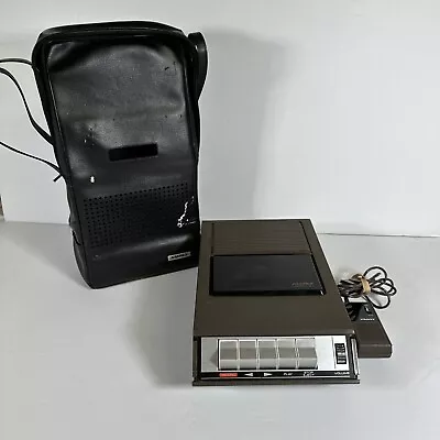 Vintage Solid State AMPEX MICRO 9A Tape Recorder & Microphone Clean With Case • $39.73