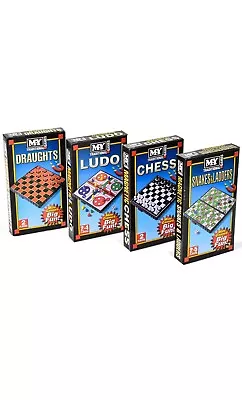 Traditional Mini Board Magnetic Travel Games Chess Ludo Snakes Ladders Draughts • £3.49