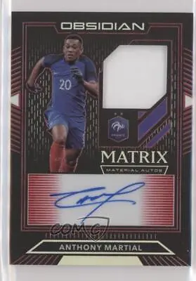 2019 Panini Obsidian Matrix Material Electric Etch Red /22 Anthony Martial Auto • $175.28
