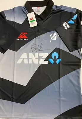 $299 • Buy Kane Williamson Signed One Day Shirt