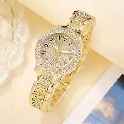 Luxurious Rhinestone Quartz Watch Hip Hop Fashion Analog Watch Jewelry Trend New • $25.98