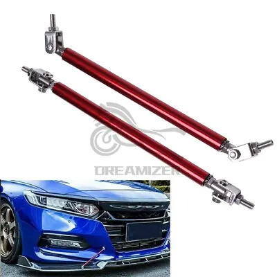 RED 6 -9  ADJUSTABLE STRUT ROD DIFFUSER SPLITTER FRONT BUMPER Universal • $21.14