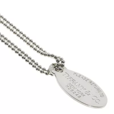 TIFFANY&Co.   Necklace Return To Oval Tag Silver • $275.15