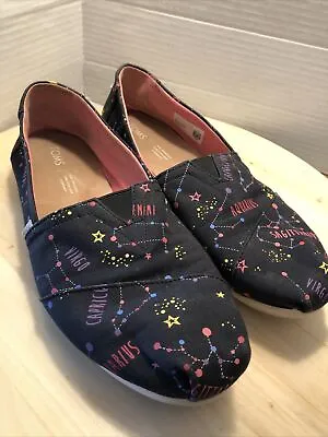 Toms Womans Shoes Size 9.5 Astrology Signs Zodiac Used 110 • $19.35