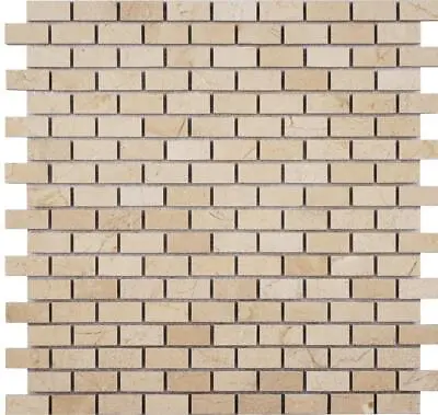 Simple Tile - Marble Mosaic Tile  Mini Brick Collection  Crema Marfil Polished • $49.95