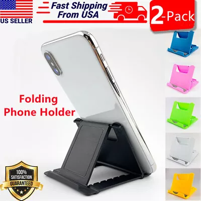 2 Pack Adjustable Phone Holder Stand Folding Foldable Thin Cradle For Phone IPad • $2.99