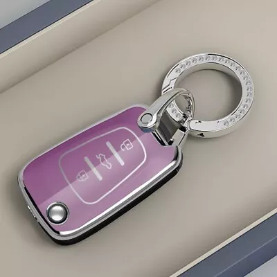 TPU Car Remote Flip Key  Fob Cover Case For Hyundai I30 Ix35 For KIA Purple • $19.99