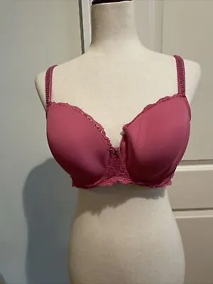 Victorias Secret 38DD Full Coverage Pink Lace Light Padding Underwire Stretch • $14.96