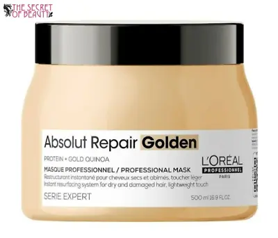 L'Oreal Serie Expert Absolut Repair GOLDEN Mask 500 Ml Lightweight Damaged Hair • £25.99