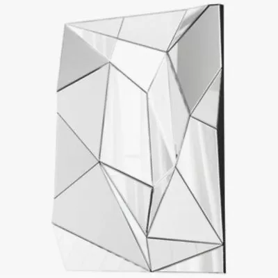 Venetian Geometric Prism Wall Decor Mirror In Clear Finish With Frameless • $1588.50