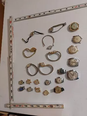 VINTAGE LOT  TIMEX SELF. WINDING El/ WATCHES 23 TOT Parts/restore Lot  UNTESTED  • $55