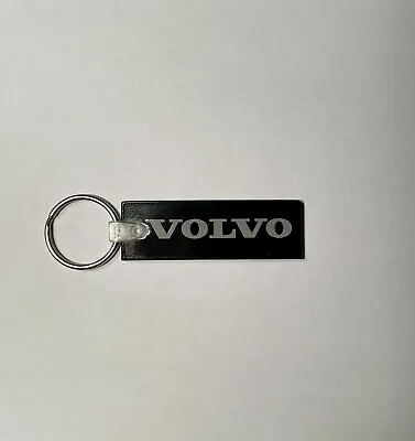 Vintage Volvo Car Dealership Keychain VINTAGE Automobile Black Plastic USA • $9.99