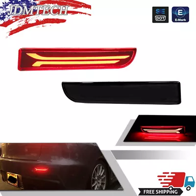 Black Lens Bumper Reflector Tail Brake Rear Fog Lights For Mitsubishi Lancer Evo • $24.99