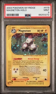 2003 Pokemon PSA 9 Magneton Holo - H18/H32 Skyridge MINT • $199.99
