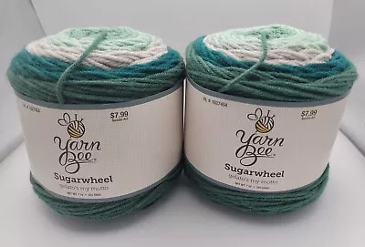 Yarn Bee Sugarwheel Lot Of 2 Color Is Gelato's My Motto 355 Yds Ea. NEW • $16