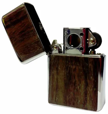 Vector Thunderbird Soft Flame Flip Top Silver Pipe Lighter In Wood Plate - 8285 • $38.95