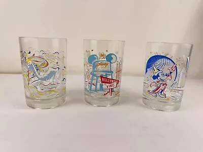 McDonalds Disney 100 Years Of Magic 25th Anniversary Glass Cups - Set Of 3 • $20