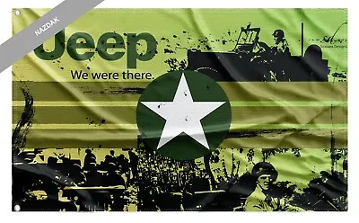 Jeep Flag (3x5 Ft) We Were There Army Green • $16.99