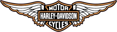 Harley Davidson Motorcycles Cycles White Wings HD Bumper Sticker Window Decal • $4