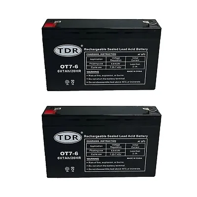 2 X OT7-6 6V 7Ah 7.0AH Sealed Lead-Acid Battery Rechargeable   4.5AH 5AH 4AH • $58.95