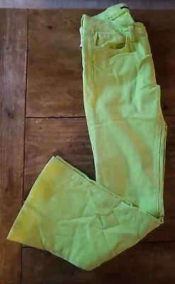 J Brand Christopher Kane Jeans Martini Neon Yellow Size 26 • $35