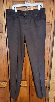 Vintage Levi's Polyester Slacks Pants Purple Tweed Gold Tab 36 X 32 USA 70s 80s • $19.99