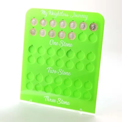 3 Stone Pound For Lbs Weight Loss Journey Board - £ Coin Diet Tracker • £17.60