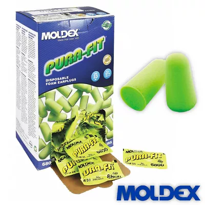 Moldex 6800 Pura Fit NRR33 Individually Sealed Uncorded Ear Plugs (Pick Pairs) • $19.75