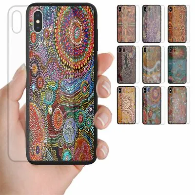 For OPPO Series - Aboriginal Art Theme Tempered Glass Mobile Phone Case Cover #1 • $14.98