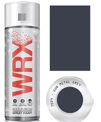 400ml WRX Spray Paint Multi Surface UPVC Metal Wood Ceramic -  Gun Metal Grey • £7.99