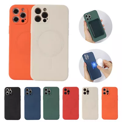 $9.68 • Buy Magsafe Case For IPhone 14 13 12 11 Pro Max Mini Magnetic Liquid Silicone Cover