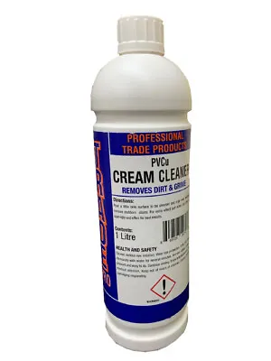 Gardinia Trade-Pro UPVC Frame Cream Cleaner Litre Bottle UPVC Restorer • £12.74